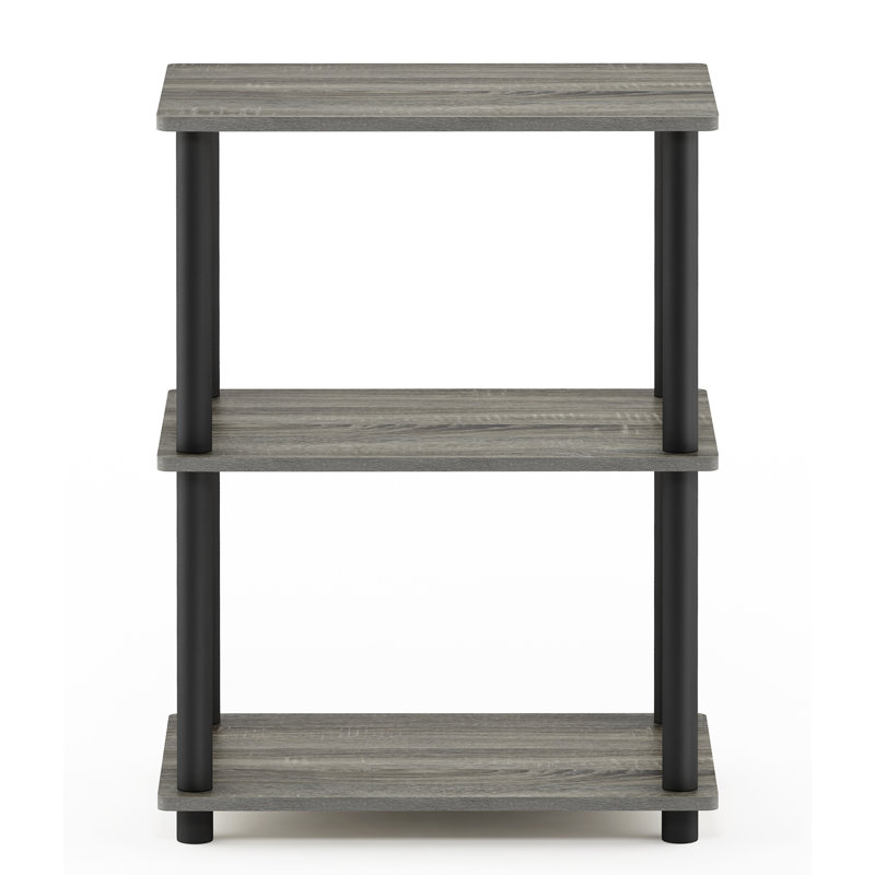 64cm 3 Shelf Toolless Assembly Shelving Unit, French Oak Grey