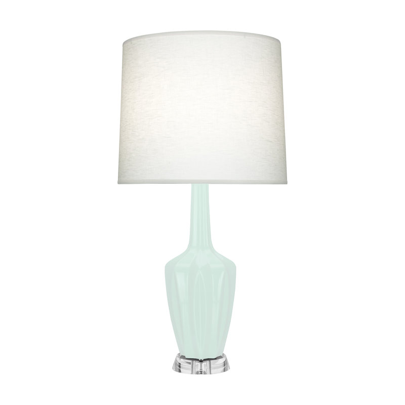 Petite lampe d'appoint Emma, H 30 po x l 6,25 po x P 6,25 po, Céramique / acrylique