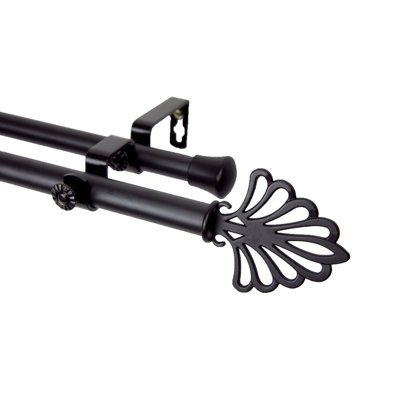 Rimmer Steel Adjustable 0.81'' Double Curtain Rod