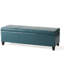 Banc de rangement rembourré bleu sarcelle Pu - l 51,69 po x P 17,91 po x H 16,01 po, option de sièges élégants et confortables