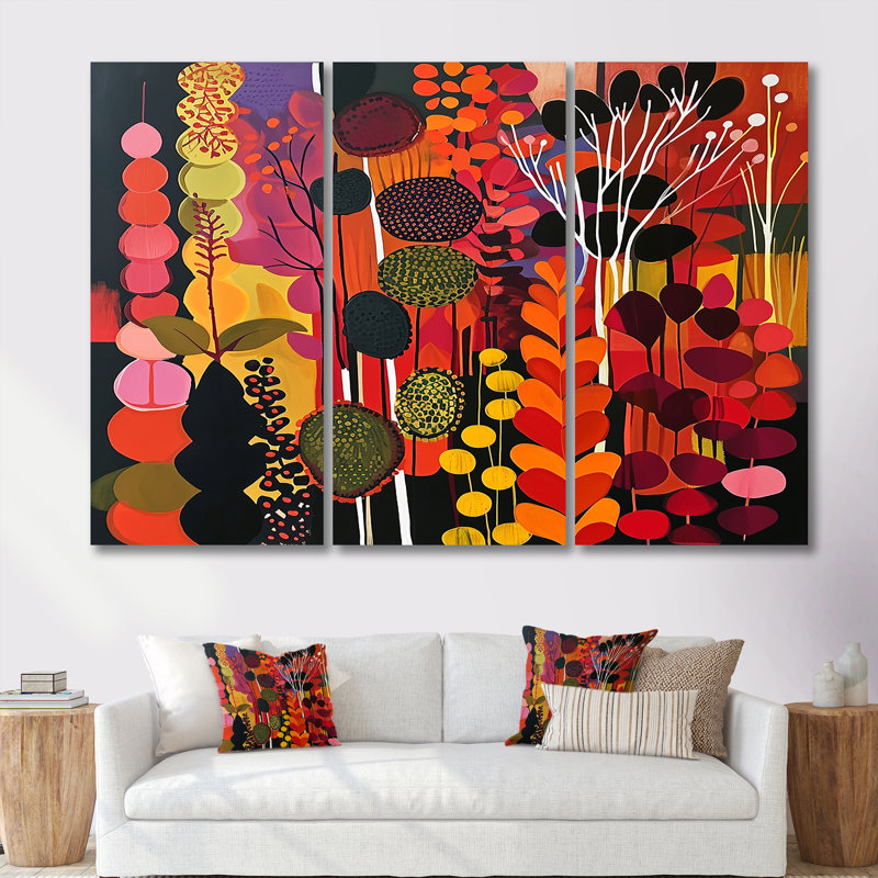 Gregson - Botanicals, ensemble de décorations murales, H 28 po x l 36 po x P 1 po, Toile tendue