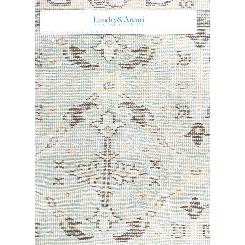 Tapis unique nouvel âge rétro 3 pi 8 po x 6 pi 7 po Sparta en brun / menthe / brun clair Vintage