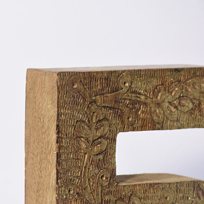 Haddam Text & Numbers Letter Block, Gold, 5