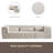 Compression Mahjong Sofa,Convertible Floor Sofa Bed,DIY Boneless Modular Sectional Sofa,No Assembly Required,Circle Fleece Fabric,Oversized 3 Seater With 3 Pillows-2089711022