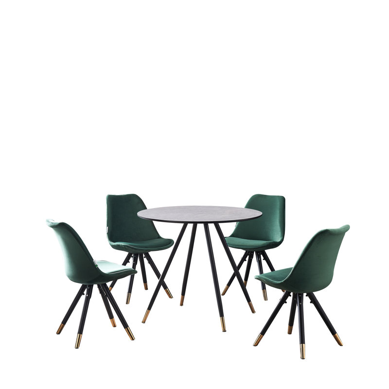 4 - Person Dining Set, Grey, Green