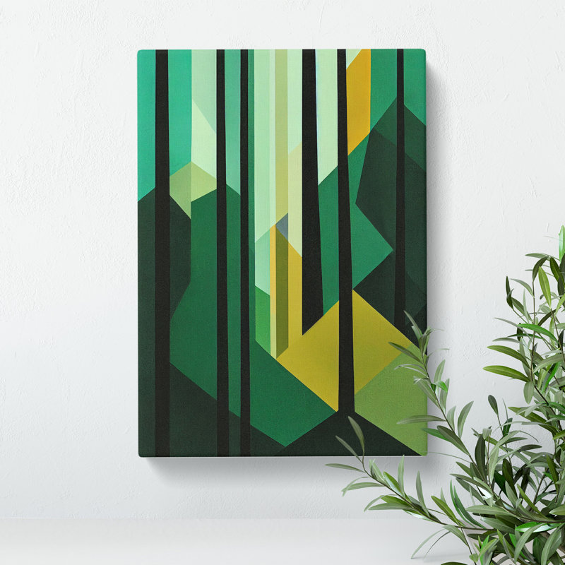 Modern Forest No.3 Abstract - Wrapped Canvas Print, 50cm H x 35cm W x 3cm D