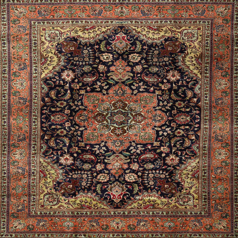 Catelaya Oriental Indoor Rug, Square 3'