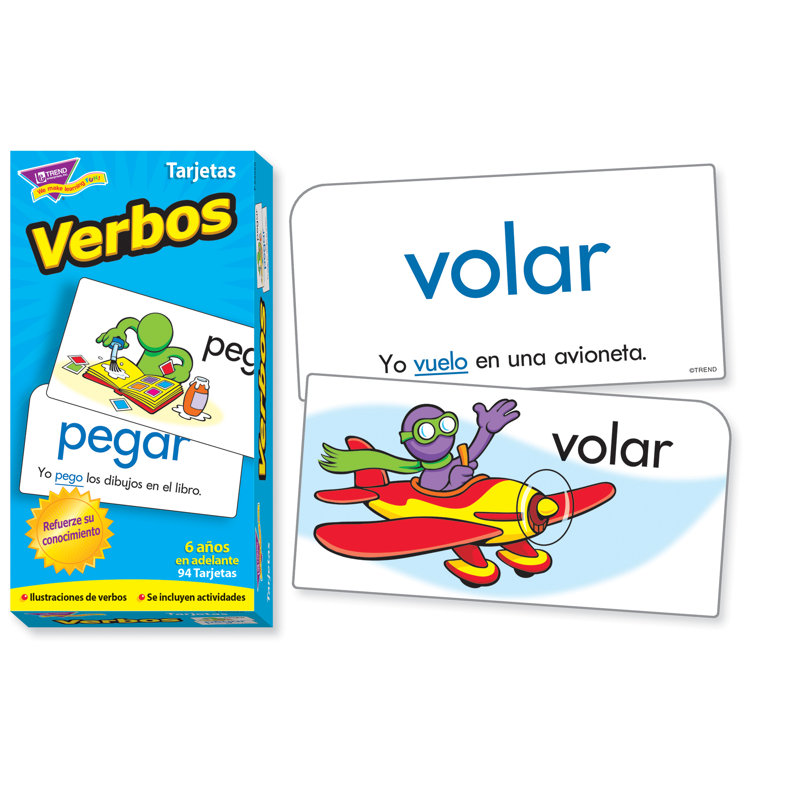 « verbose », cartes flash à lettres d’action