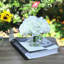 Pièce maîtresse en soie hortensia et rose en vase-1862538554