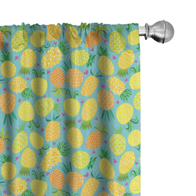 Doodle Semi-Sheer Rod Pocket Sliding Panel, 28" x 95"