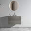 Meuble-lavabo mural de 30 po avec lavabo en céramique et trois trous de robinet, offrant une élégance intemporelle et une fonctionnalité améliorée.
