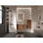 Striped Walnut Bathroom Floating Side Cabinet