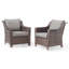 Chaise d'extérieur en osier avec coussins Littlerock (ensemble de 2)-1247854541