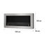 OneConcept 110cm W Silver Bio-Ethanol Fireplace Insert
