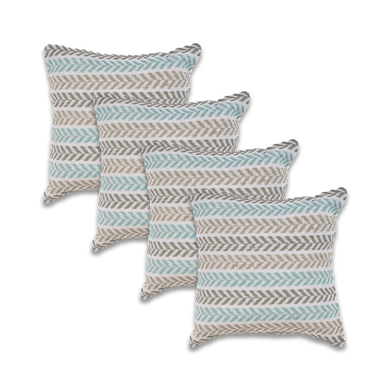 Rajani Home Hand-Woven Chevron Cotton Throw Pillow Set