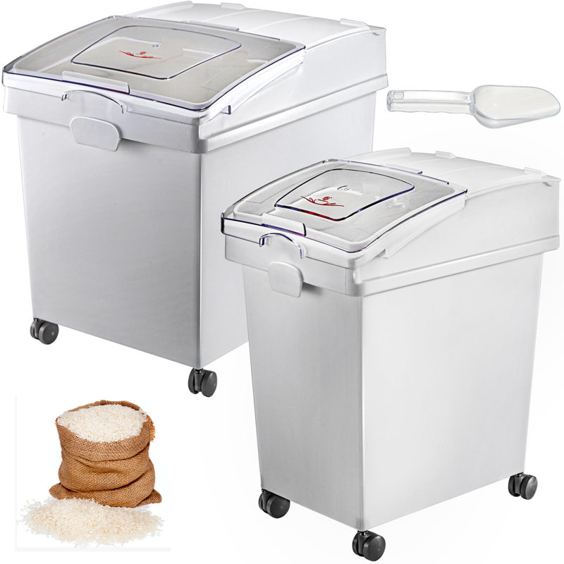Contenant alimentaire rectangulaire en plastique avec couvercle Vevor (ensemble de 2)