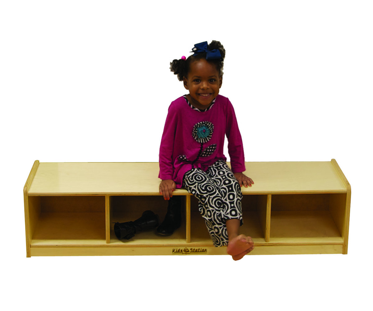 Kids' Station Brown Reading Bench with Storage & Reviews | Wayfair