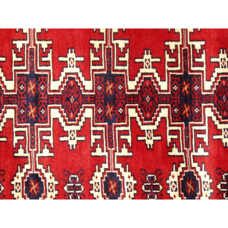 Vintage One-of-a-Kind Rectangle 3'11" x 5'4" Hand Knotted Area Rug