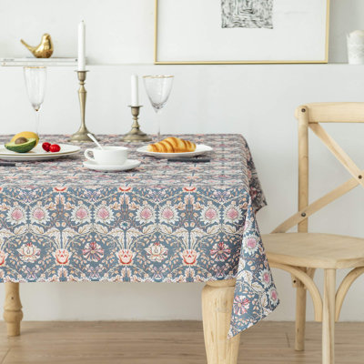 Water-Resistant Rectangular Tablecloth, Washable Kitchen Dining Decor, 180cm x 140cm