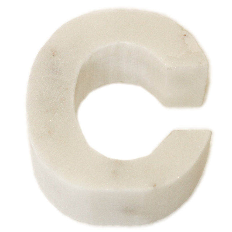 Zeb Marble Helvetica Letter Block, C