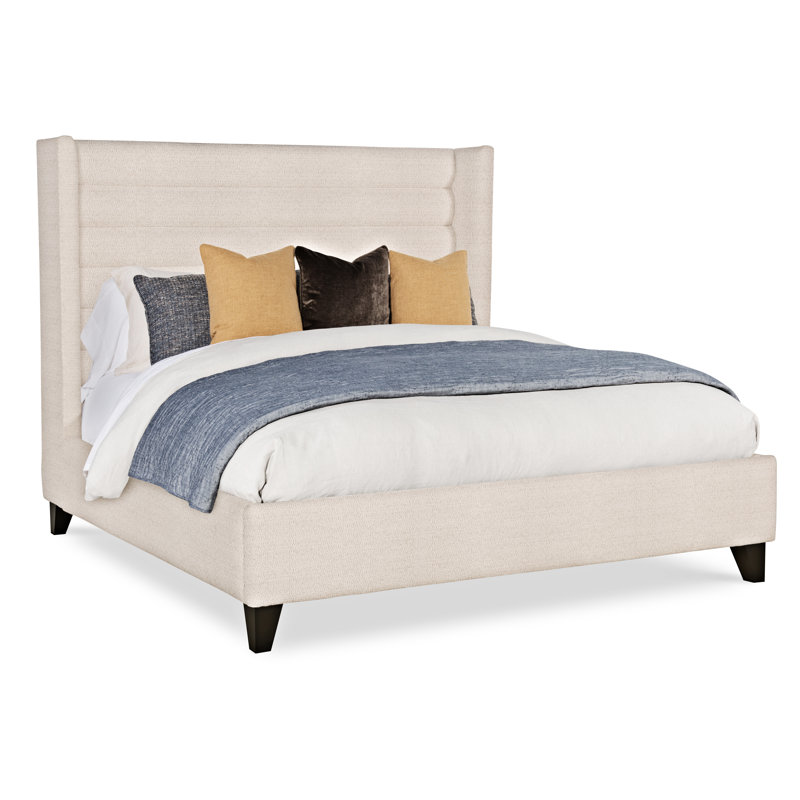 Details Upholstered Wingback Bed