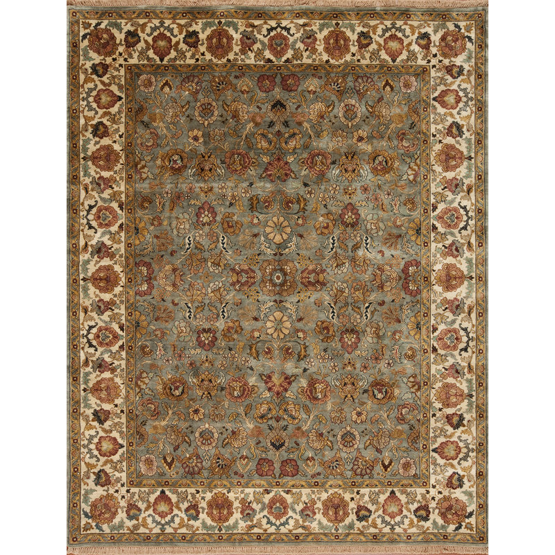 Golden Age Hand Knotted Wool Area Rug, Rectangle 8' x 10'
