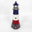 Statue de phare solaire en résine de 32,5 cm de haut avec accents bleus et lumière DEL-1595361713