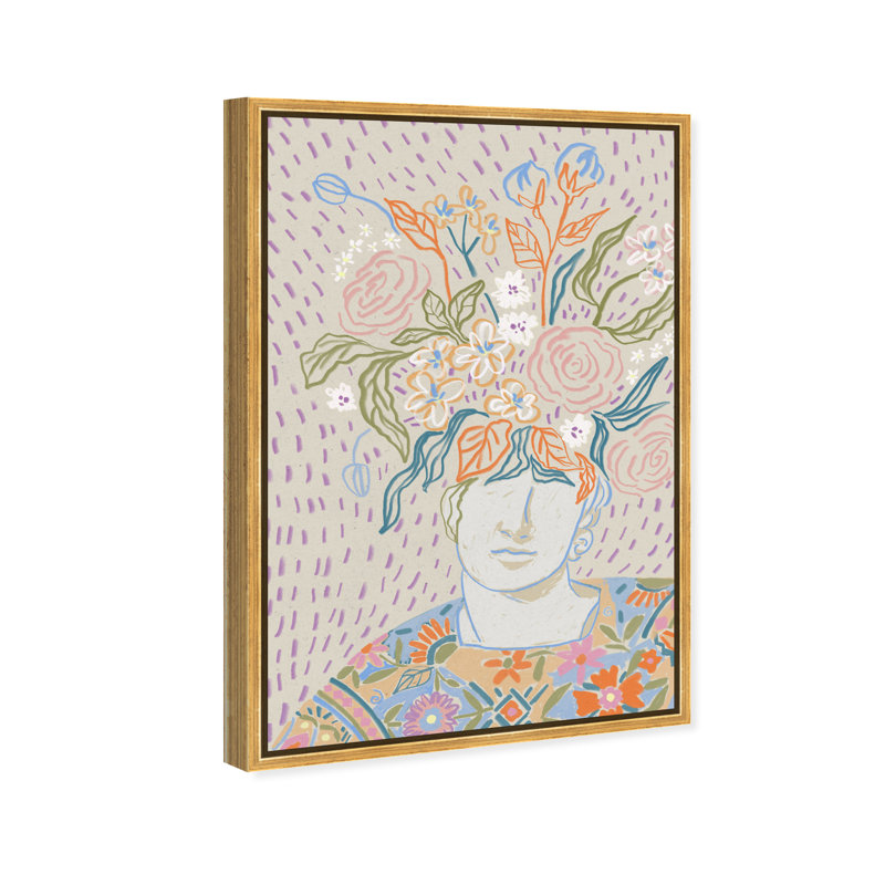 Flourishing Print by Oliver Gal, 31"H x 21"W, Gold Floater Frame