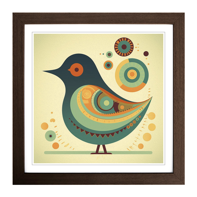 Single Picture Frame Print on Wood, Walnut
