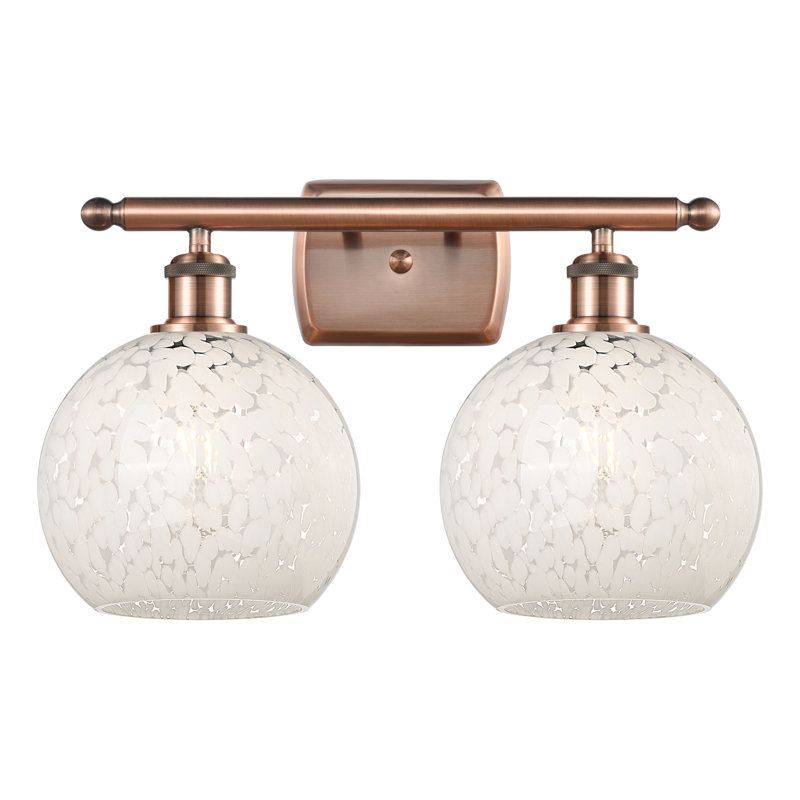 Éclairage pour meuble-lavabo à 2 lumières Bedia, Cuivre antique