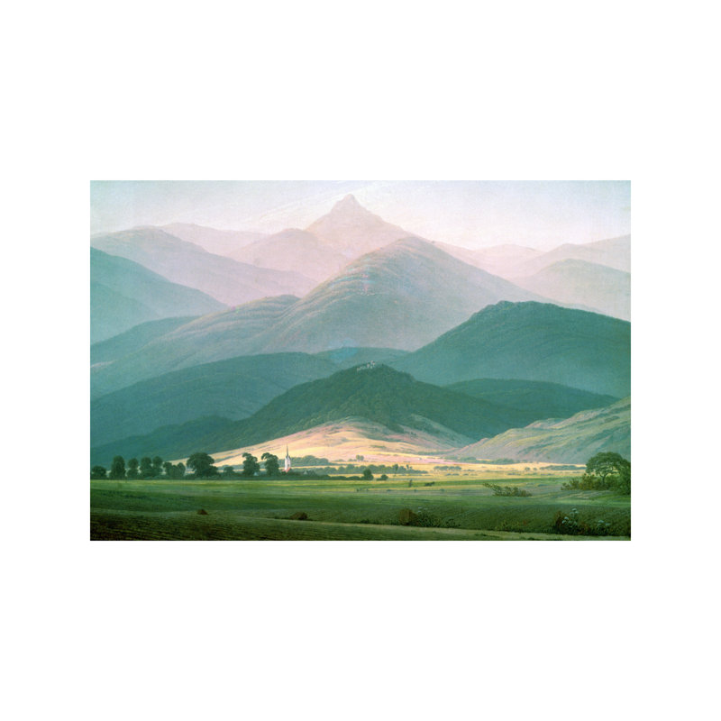 Landscape In The Riesengebirge, 1810-11 by Caspar David Friedrich - Print on Canvas, 20.32 cm H x 30.48 cm W, No Frame