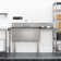 57 in. 18-Gauge 2-Compartment Commercial Sink with Backsplash and 18 in. Right Drainboard, Bowl Dimensions 18"x18"x14" in Stainless-Steel (KM-SB181814-18R3)