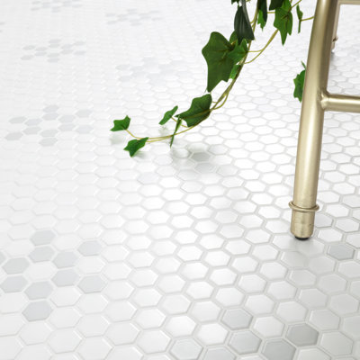 Florava 12 in. x 12 in. Matte Porcelain Mosaic Floor and Wall Tile