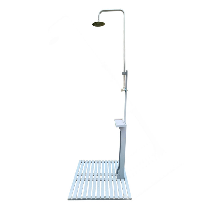 Douche de jardin extérieure avec panneau de châssis, pour piscine, patio, terrasse, jardin, bois