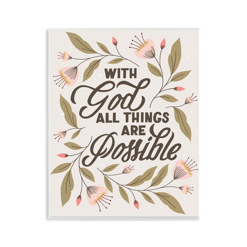 Art mural «All Things possible with God», conception de Muffin Grayson