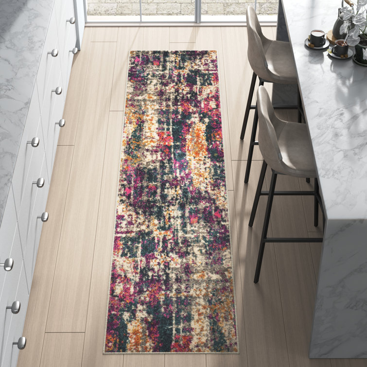 Christa Abstract Ivory/Blue Area Rug