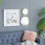 Miroir circulaire avec cadre en fer-547269139