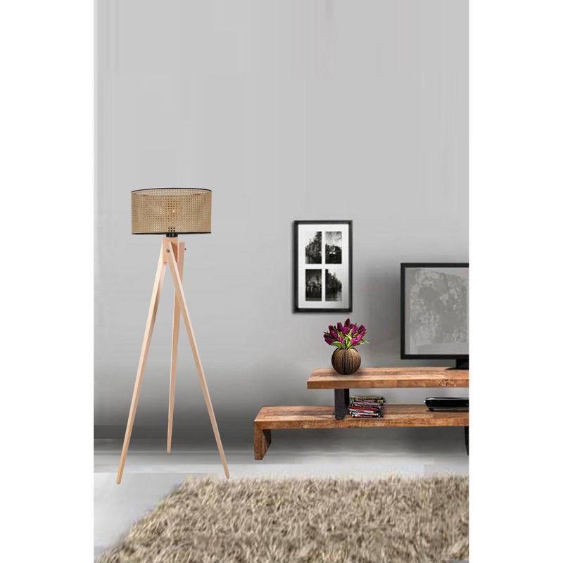 Lampe trépied 61 po Solemi, Naturel