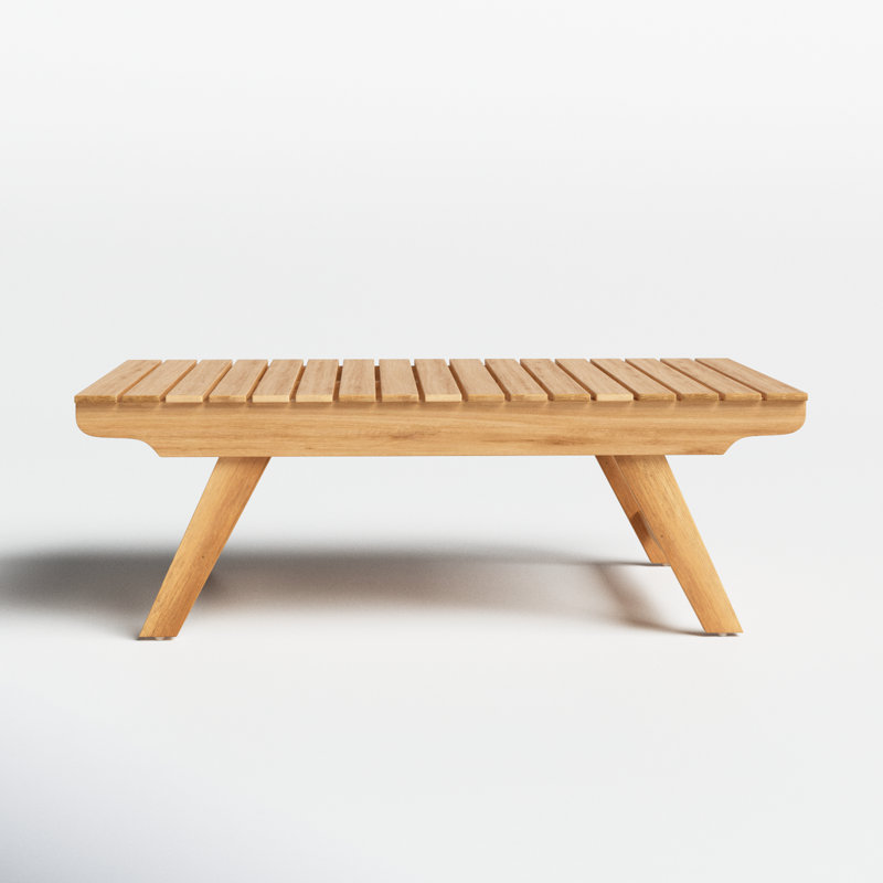 Bullock Rectangular Acacia Solid Wood Outdoor Coffee Table , 37 " W 24 " D, Teak