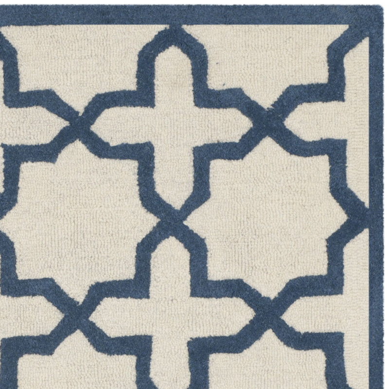 Cambridge Hand Tufted Wool Geometric Rug, Square 6'