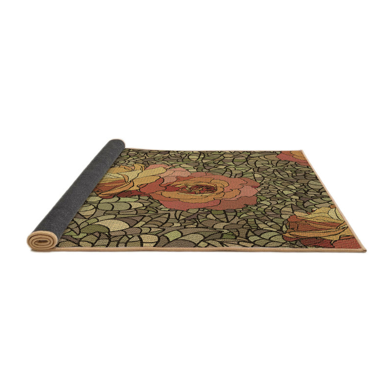 Performance Wool Floral Indoor Rug, Round 4'