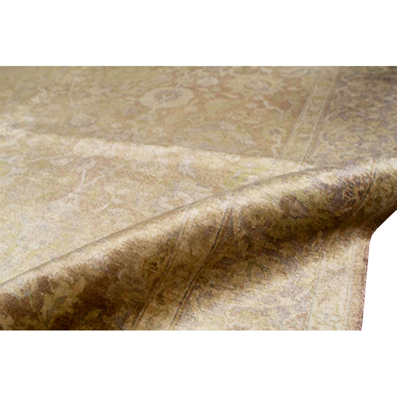 Silk Floral Area Rug