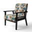 Chaise avec accoudoirs rembourrée Rustic Paisley