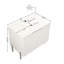 Comptoir en pierre artificielle blanche autoportante de 30 po Carrara et armoire blanche avec deux portes, sans lavabo ni robinet | Idée cadeau-122516978