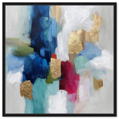 «Jewel Tones I Blue Gold», reproduction d'art sur toile par Art Remedy