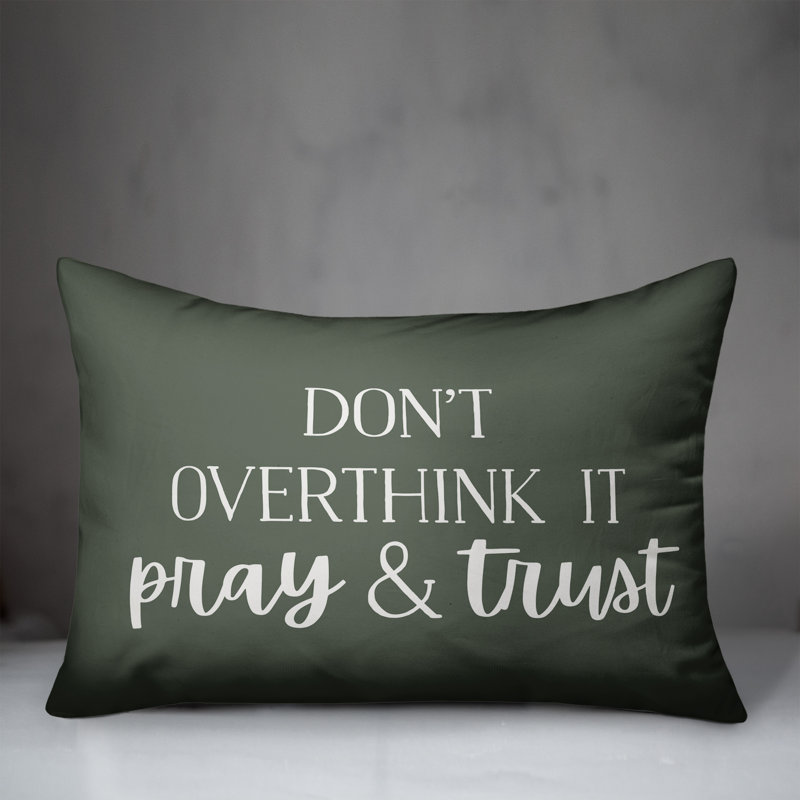 Outdoor Reversible Throw Pillow, 18" H x 25" W, Sage