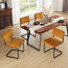 Ensemble de chaises en porte-à-faux en velours de style Mid-Century de 19,6 po Halt Whistle (ensemble de 4)