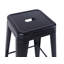 Tabouret à hauteur de comptoir 24 po, ensemble de 2 tabourets de bar en métal sans dossier, non empilable, amovible et facile à assembler