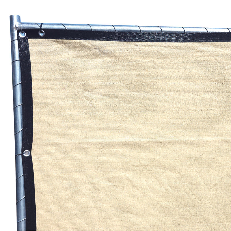 Beige Polyethylene Privacy Screen Fence for Garden and Pool, 8 ft. by 50 ft.