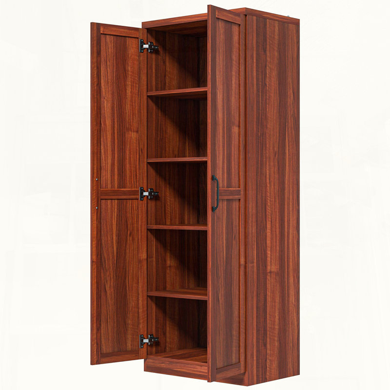 Two-Door Kitchen Pantry with Adjustable Shelves
